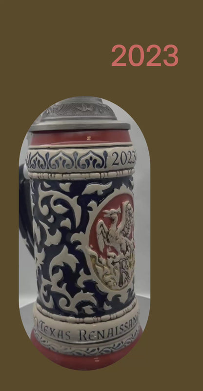 2023 Texas Renaissance Festival Tankard With Pewter Lid - Only 900