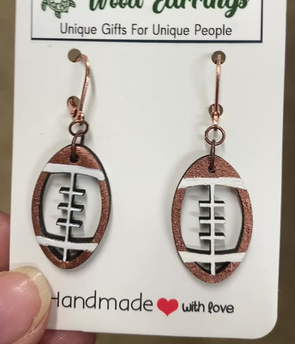 Sports-Themed Hand-Painted Earrings