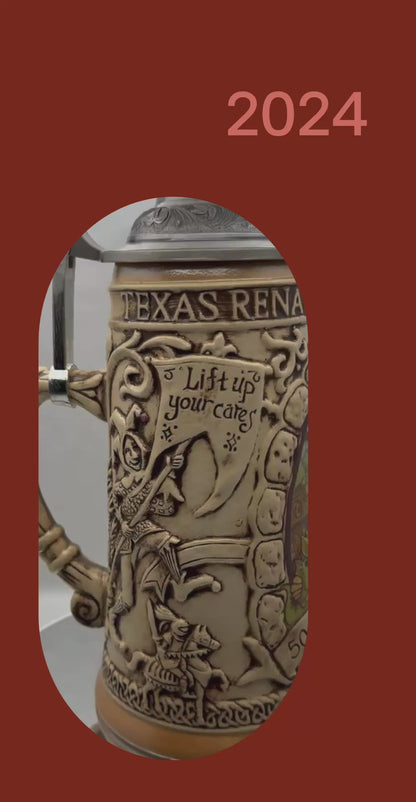 2024 Texas Renaissance Festival Tankard With Pewter Lid. - Real Musgrave