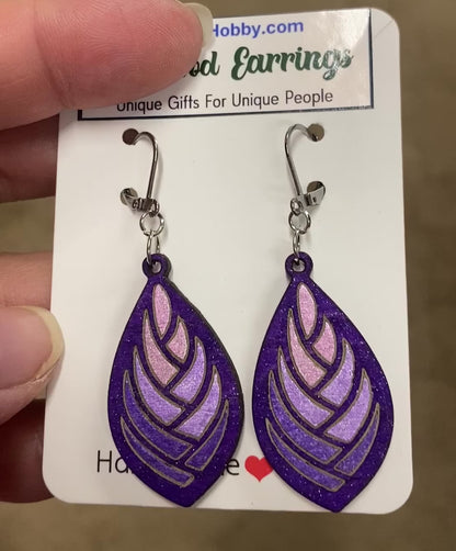 Tiered Hand-Painted Wood Earrings